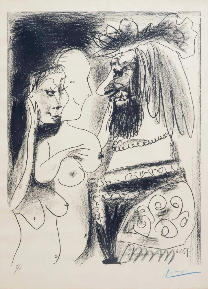 Литография Picasso - Le vieux Roi