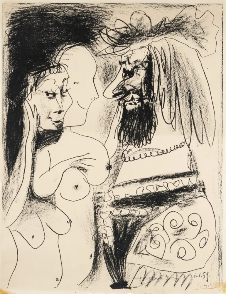 Литография Picasso - Le Vieux Roi