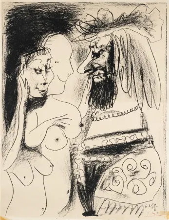 Литография Picasso - Le Vieux Roi