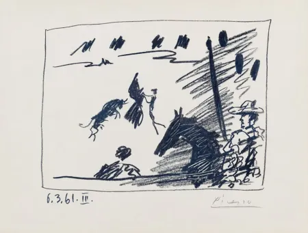 Литография Picasso - Les Banderilles from A los toros avec Picasso