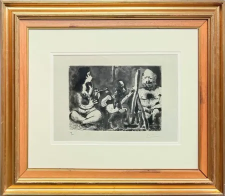 Акватинта Picasso - Les bleus de Barcelone