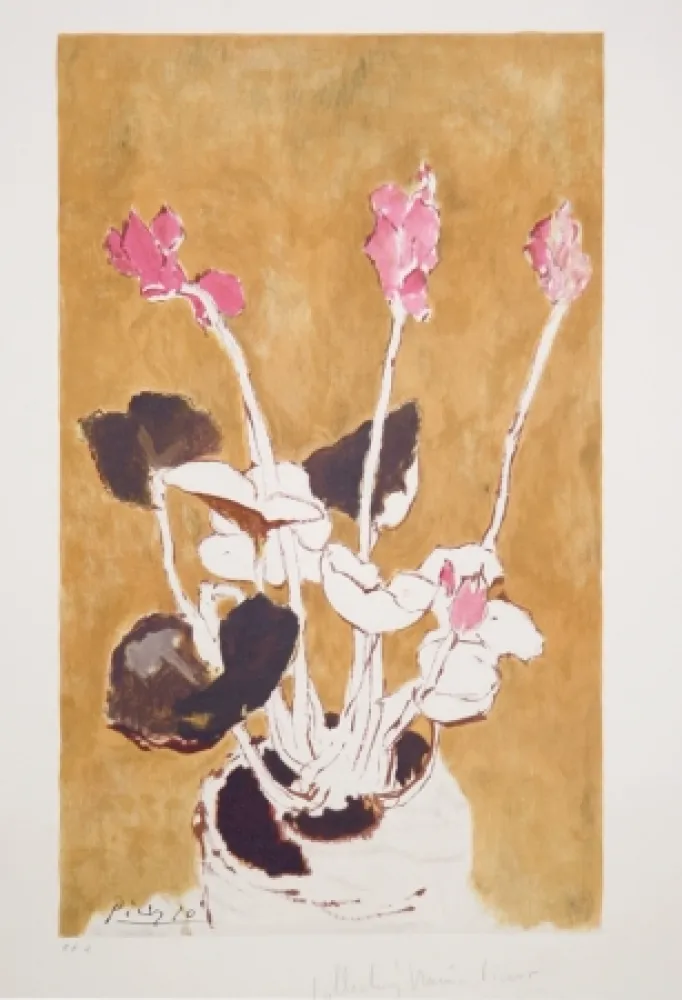 Литография Picasso - Les Cyclamens, 22-E