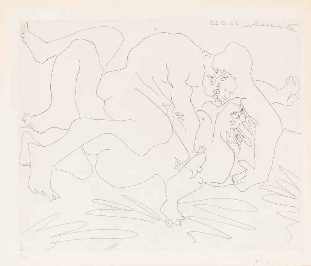 Гравюра Picasso - L'Etreinte