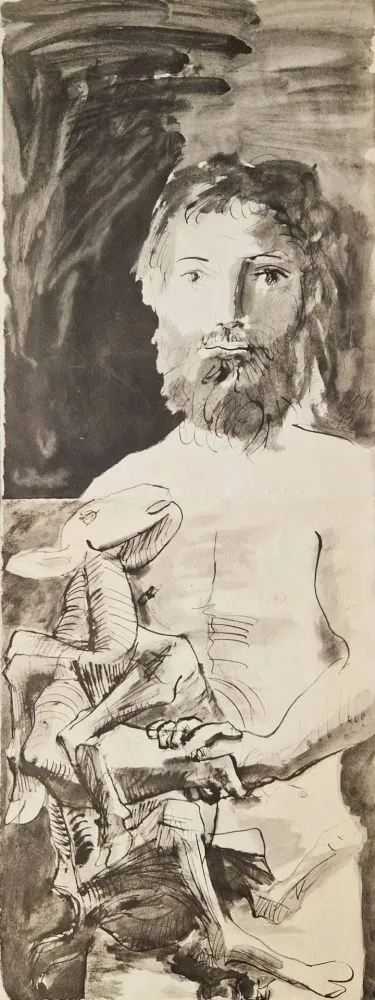Трафарет Picasso - L'homme au mouton