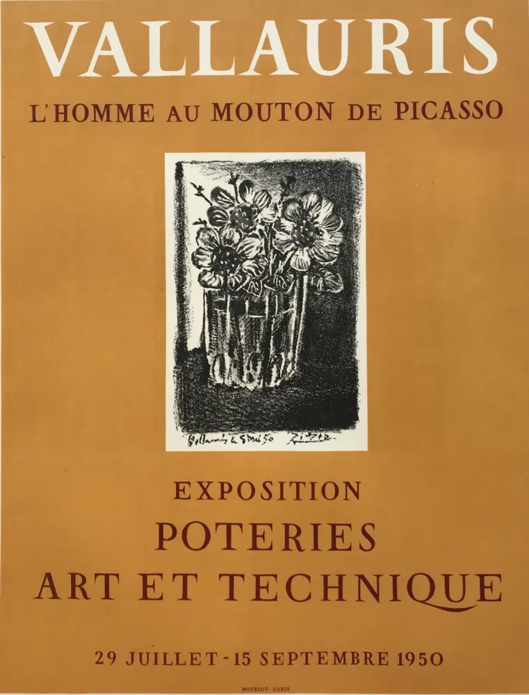 Литография Picasso - L'Homme au Mouton de Picasso - Vallauris