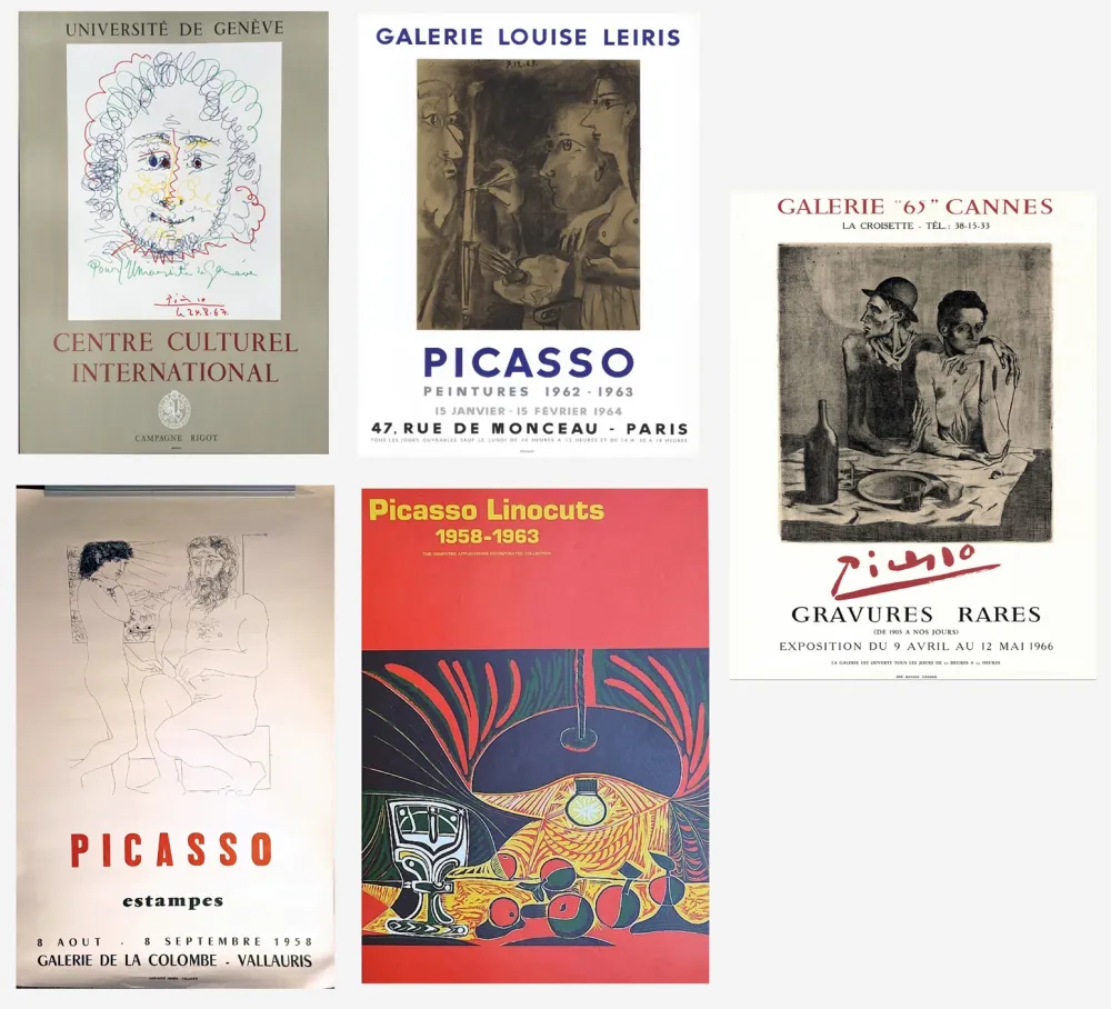 Афиша Picasso - Lot de 5 Affiches Originales