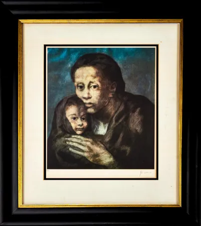 Литография Picasso - Mère et enfant au fichu