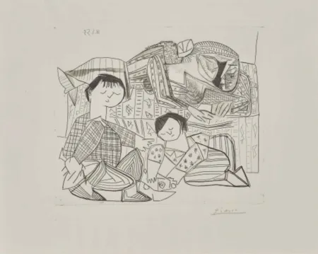 Офорт И Аквитанта Picasso - Mere et Enfants