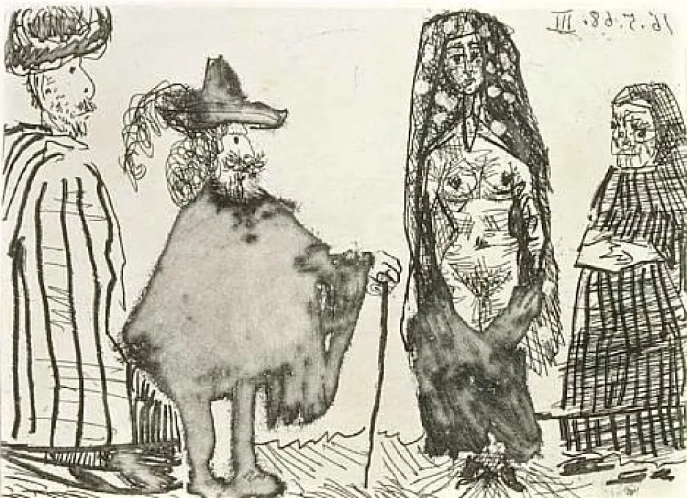 Офорт И Аквитанта Picasso - Mille et une nuits et Celestine: la jeune esclave