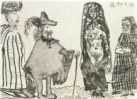 Офорт И Аквитанта Picasso - Mille et une nuits et Celestine: la jeune esclave