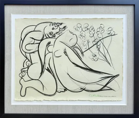 Литография Picasso - Minoutaure et nue