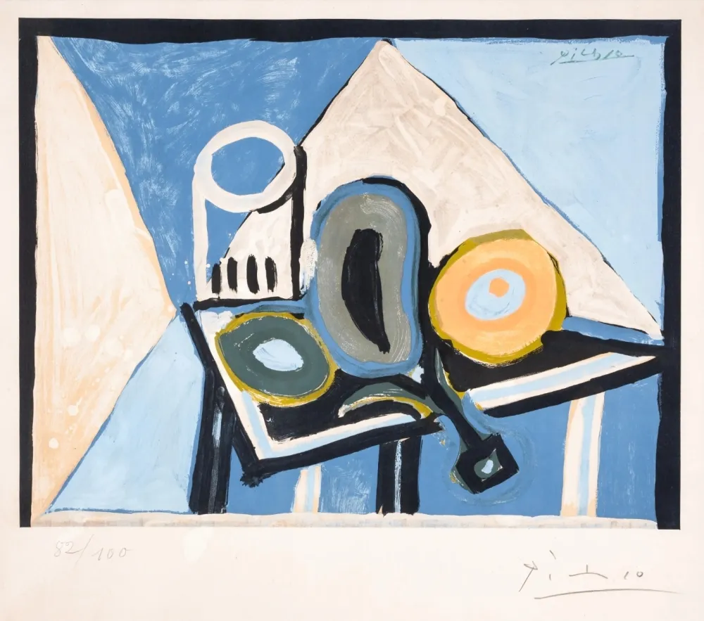 Литография Picasso - Nature morte à l’aubergine
