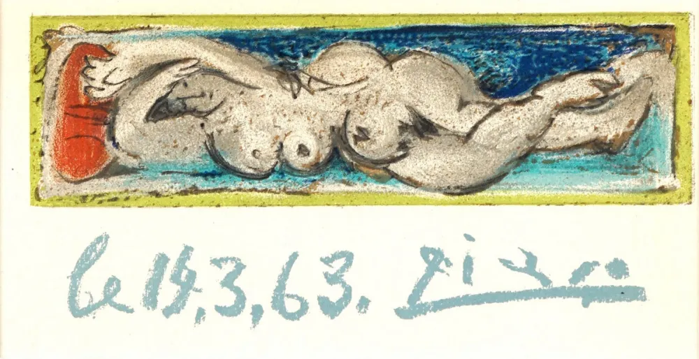 Литография Picasso - Nu couché