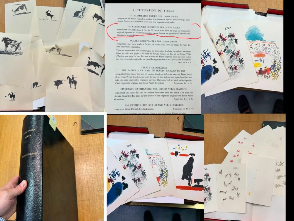 Иллюстрированная Книга Picasso - One of One /Unique- Chant Funèbre pour Ignacio Sánchez Mejías 