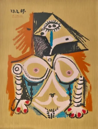 Литография Picasso - One plate, from Les Portraits Imaginaires (3)