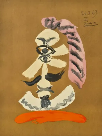Литография Picasso - One plate, from Les Portraits Imaginaires (4)