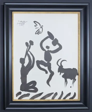Литография Picasso - Pablo Picasso (1881–1973) – Danseur et musicien – lithograph on Arches paper – 1959