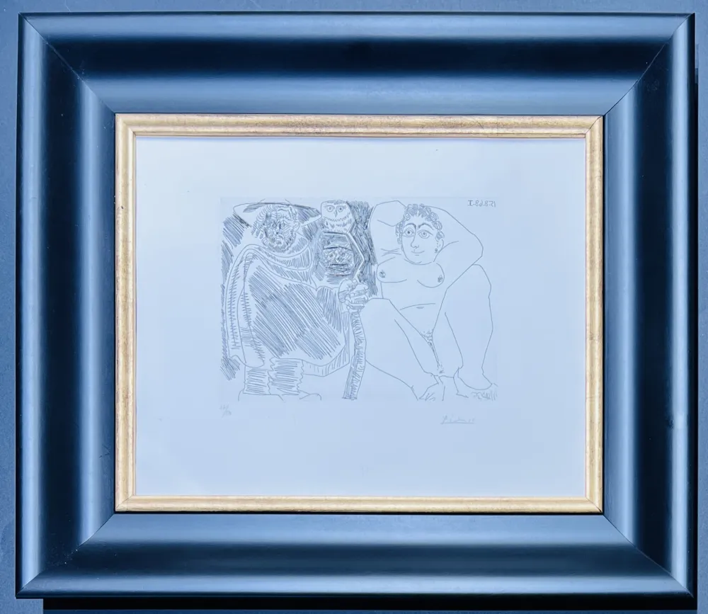 Гравюра Picasso - Pablo Picasso ( 1881 – 1973 ) – hand-signed etching on wove paper - 1968