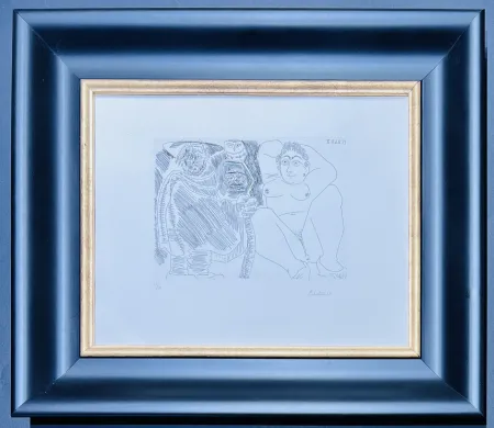 Гравюра Picasso - Pablo Picasso ( 1881 – 1973 ) – hand-signed etching on wove paper - 1968