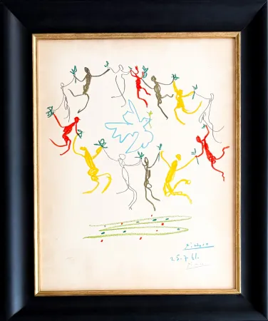 Литография Picasso - Pablo Picasso (1881 - 1973) - La ronde de la jeunesse - Color lithograph on Arches paper - 1961