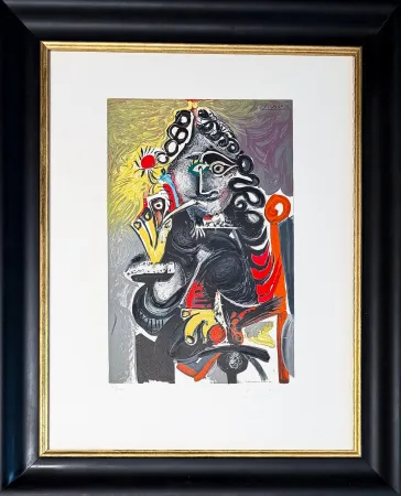 Литография Picasso - Pablo Picasso (1881–1973) – Le Cavalier – Color lithograph on Arches paper – 1968