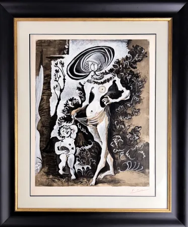 Литография Picasso - Pablo Picasso (1881–1973) - Venus et l'Amour voleur de miel - Color lithograph on Arches paper - 1960