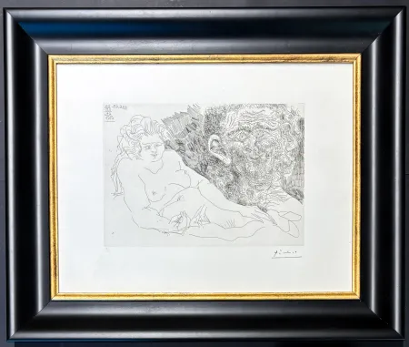 Гравюра Picasso - Pablo Picasso (1881–1973) - VIEUX PEINTRE ET VIEUX MODELE - etching on paper
