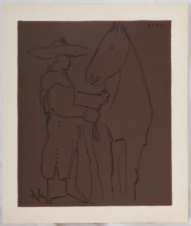Линогравюра Picasso - Picador et cheval