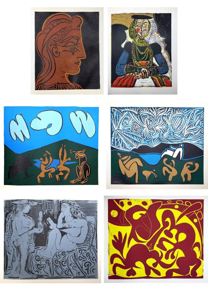 Иллюстрированная Книга Picasso - PICASSO LINOGRAVURES (Picasso Linocuts). Cercle d'Art, Paris 1962