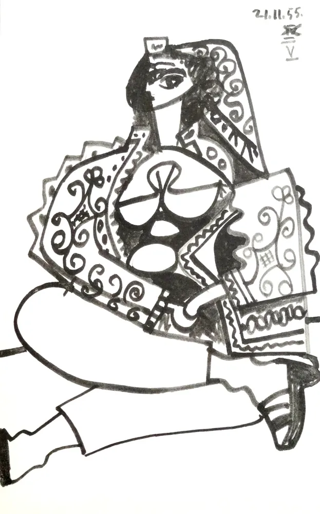 Литография Picasso - Portrait de femme