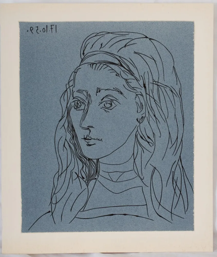 Линогравюра Picasso - Portrait de Jacqueline