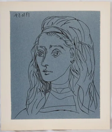 Линогравюра Picasso - Portrait de Jacqueline