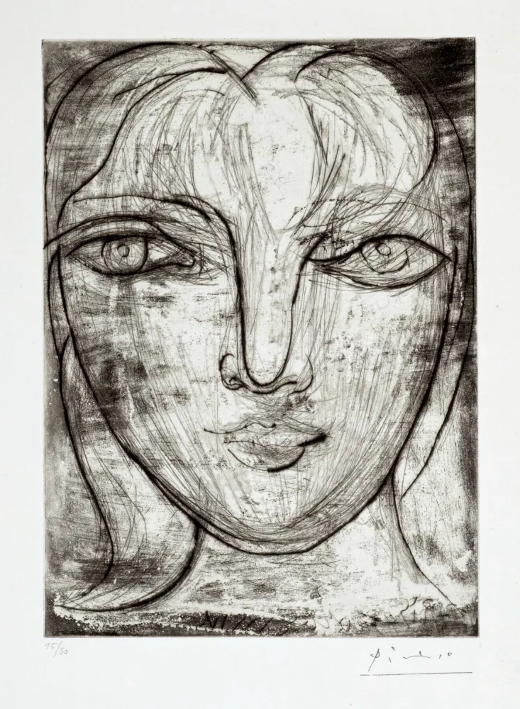 Гравюра Picasso - Portrait de Marie-Thérèse de face