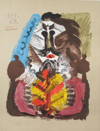 Литография Picasso - Portrait Imaginaires 27.4.69