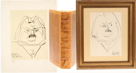 Литография Picasso - Portrait of Balzac (INCLUDE ORIGINAL BOOK PLUS EXTRA LITHO)