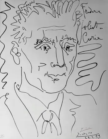 Литография Picasso - Portrait of Frederic Joliot-Curie