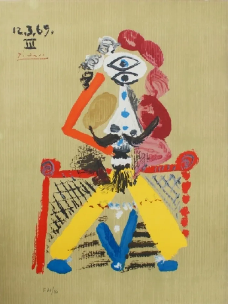 Литография Picasso - Portraits Imaginaires 12.3.69 III SOLD