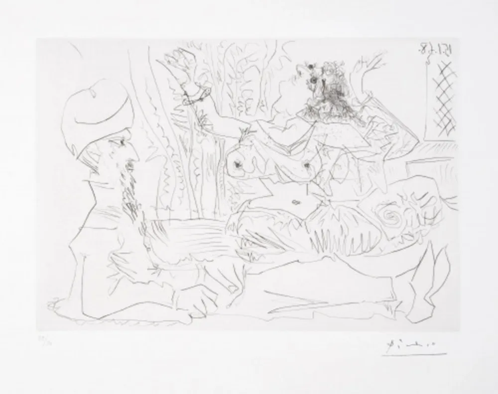 Многоэкземплярное Произведение Picasso - Reclining Man in Turban and Belly Dancer