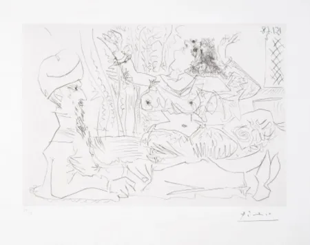 Многоэкземплярное Произведение Picasso - Reclining Man in Turban and Belly Dancer