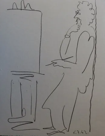 Литография Picasso - Regards sur Paris - The painter