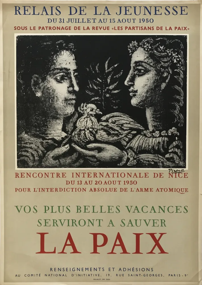 Литография Picasso - Relais de la Jeunesse