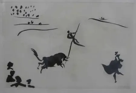 Акватинта Picasso - Salto a la Garrocha