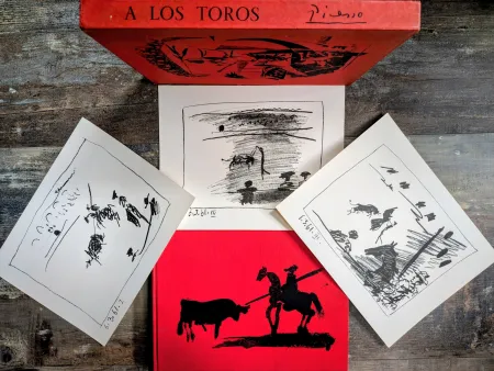 Литография Picasso - Set of 3 Original Lithographs by Pablo Picasso - Corrida Scenes, 1961