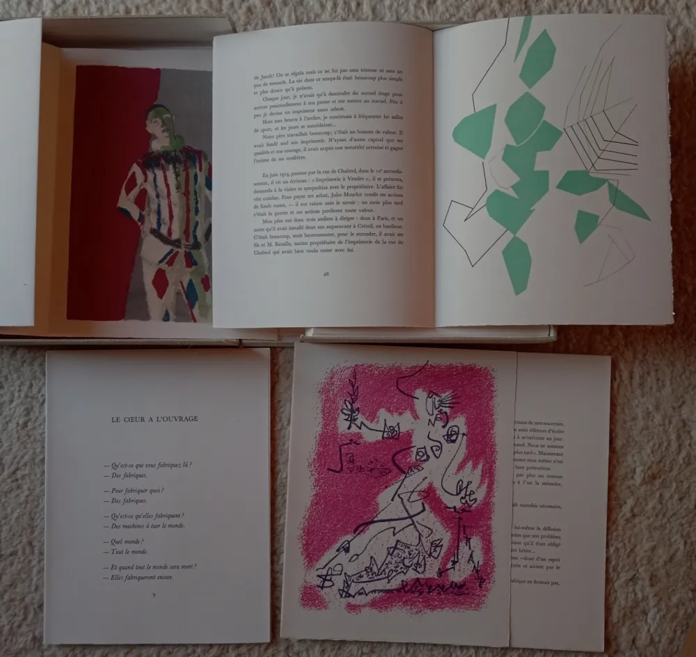 Литография Picasso - Souvenirs et Portraits d Artistes- Mourlot 