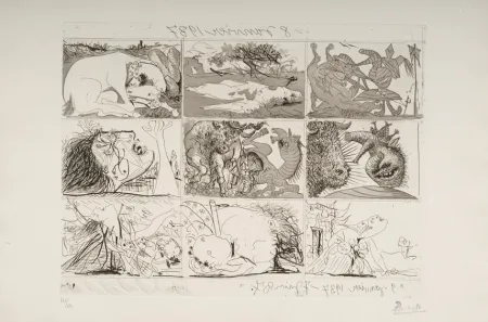 Офорт И Аквитанта Picasso - Sueno y Mentira de Franco