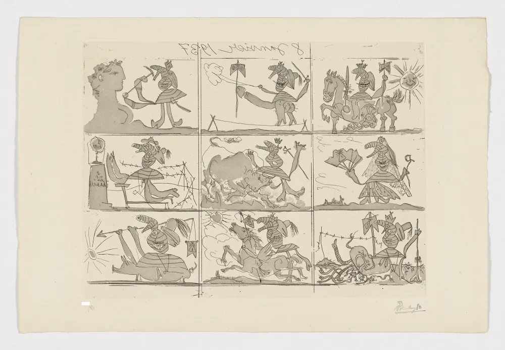 Офорт И Аквитанта Picasso - Sueño y mentiras de Franco