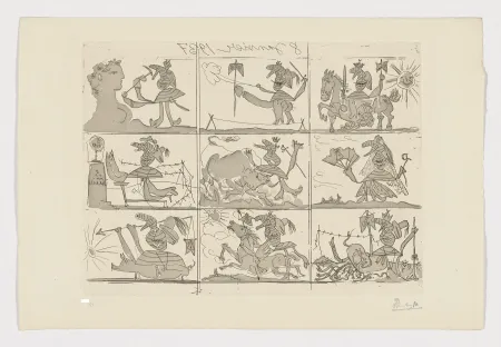 Офорт И Аквитанта Picasso - Sueño y mentiras de Franco