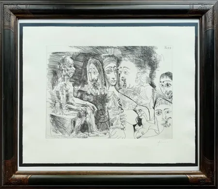 Офорт Picasso - Suite 347, 4 avril 1968, L. 17