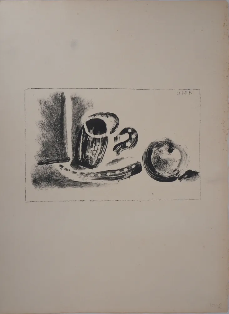 Литография Picasso - Tasse et pomme