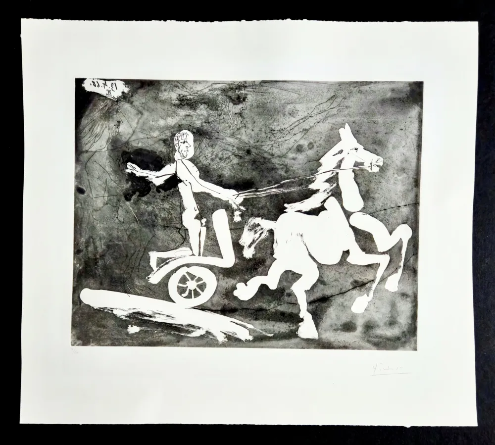 Гравюра Picasso - Television: Course de chars à l'antique I 